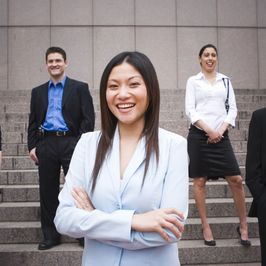 A group of business workers